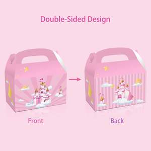 12 pièces <span class=keywords><strong>princesse</strong></span> boîtes à friandises rose <span class=keywords><strong>princesse</strong></span> château coffrets cadeaux petite <span class=keywords><strong>princesse</strong></span> boîtes à cadeaux avec poignée pour anniversaire bébé douche - Product Image 4