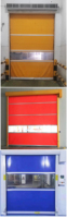 Porte en tissu PVC à action rapide et haute efficacité avec moteur à entraînement variateur de fréquence (VFD) pour couloir d'entrepôt à fort trafic
