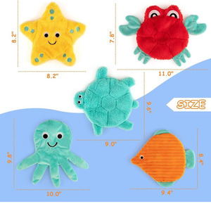 All'ingrosso giocattoli per cani cigolanti senza farcimento per animali simpatici peluche piccoli cani di taglia media grande che masticano giocattoli di peluche vuoti - Product Image 2