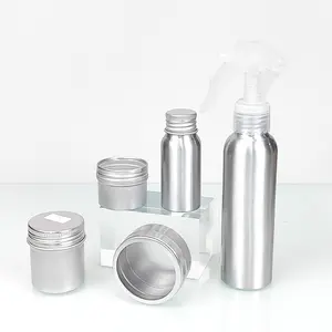 60ml Nhà cung cấp Chứng Khoán Vàng Vòng nhôm thiếc container kem nhôm Jar với nắp vặn