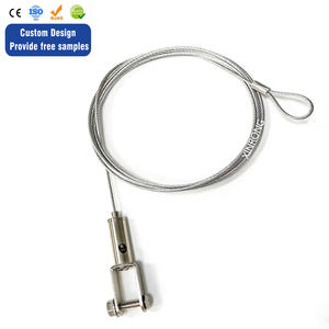 Système de <span class=keywords><strong>suspension</strong></span> de plafond en acier inoxydable au prix d'usine, support de câble de montage, pince pour câble métallique, kit de <span class=keywords><strong>suspension</strong></span> pour panneaux acoustiques - Product Image 1