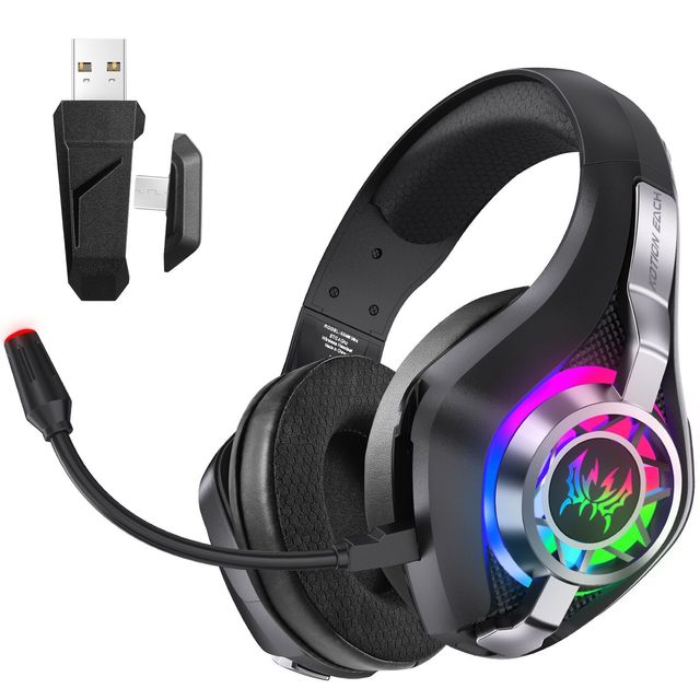 Wireless GS400 Ultra 2.4GHz Gaming Headset With Mic RGB Noise Cancelling Blue Tooth Headset for PC PS4 PS5 Mac Laptop Headphones