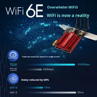 Tarjeta de Red Inalámbrica PCIE de Alta Velocidad de Doble Banda 5G para Win/Linux, Receptor Wifi Gigabit Integrado FV-AX5400 AX210