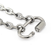 Collier ras du cou en acier inoxydable couleur or/argent, bijou de mode pour fête, chaîne punk à maillons longs pour femmes et hommes