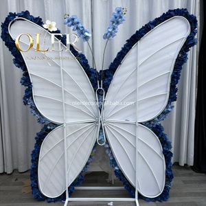 Décor mural en fleurs de soie papillon pour mariage, anniversaire, banquet, thème floral, aménagement décoratif, mobile, 3D, nouvelle arrivée, livraison rapide - Product Image 4