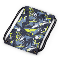 Sac à dos à cordon personnalisé en gros avec imprimé de dessins animés, sac de sport et de gym imperméable unisexe