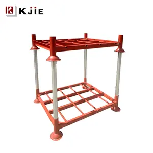 Customized detachable Galvanized powder coating save space metal welded portable stackable bulk pallet