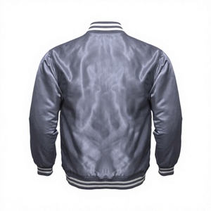 Veste universitaire rouge pour homme avec bordure blanche, col rabattu, fermeture à boutons, coupe classique, style décontracté d'automne - Product Image 5