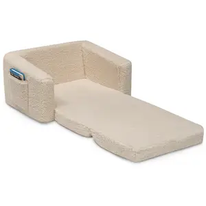 Kingworth 1 में 2 नरम Foldable बच्चों के कमरे शेरपा कुर्सी बिस्तर बच्चे आलीशान तकिया और सोफे 'किड्स सोफे - Product Image 5