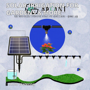 Système d'irrigation <span class=keywords><strong>solaire</strong></span> goutte à goutte <span class=keywords><strong>arrosage</strong></span> <span class=keywords><strong>automatique</strong></span> pour balcons maisons vertes jardins pour usage domestique extérieur - Product Image 2
