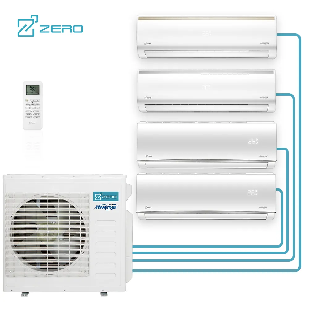 ZERO Z-MAX 32000 Btu внутренней секреции мульти система зон кондиционеры переменного тока тепловой насос с передачей тепла от Инвертор постоянного тока в зоны кондиционер (сплит-система)