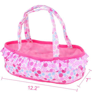 <span class=keywords><strong>Cuna</strong></span> portátil para muñecas, accesorios, bolsa <span class=keywords><strong>de</strong></span> transporte, almohada suave, edredón, oso, bebé recién nacido, juguete <span class=keywords><strong>de</strong></span> peluche, bolsa <span class=keywords><strong>de</strong></span> transporte personalizada - Product Image 2