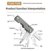 Outil EDC pliable multifonctionnel de couteau de poche extérieur portatif pour la survie d'urgence
