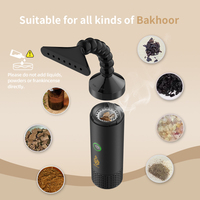 Brûleur à Bakhoor Électrique Portable Rechargeable, Brûleur d'Encens Oud 360 °   Diffuseur d'arômes réglable pour cheveux et vêtements, pour le Moyen-Orient