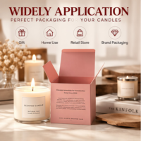 Vente en gros de boîtes d'emballage de bougies pliables de luxe personnalisées de haute qualité pour bougies personnalisées