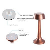 Chargeur sans fil lampe de Table intelligente Tuya contrôle par application de téléphone lampe de Table Portable et Rechargeable