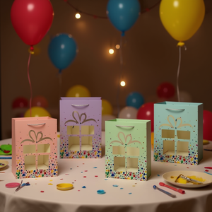 Paquete de 12 Bolsas de Regalo de Papel para Cumpleaños, Accesorios para Fiestas, Decoraciones de Boda y Regalos - Product Image 2
