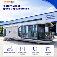Maison modulaire durable de type capsule spatiale pour projets hôteliers de glamping et attractions touristiques