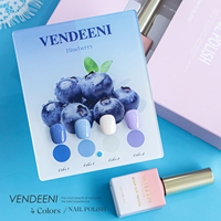 Vendeeni - Juego de Esmaltes de Uñas en Gel UV LED de 4 Colores, Semipermanentes, Sin HEMA, TPO, Marca Privada Personalizada, Suministros Profesionales para Uñas