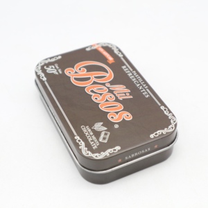 Custom Metal Rectangular Empty Hinged Tins Box Containers
