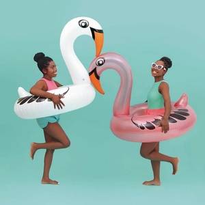 PVC Inflatable Hồng Ngọc Trai Thiên Nga nổi với mở 103*103*128 cm cho hồ bơi và bãi biển vui vẻ - Product Image 5