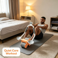 Rodillo Abdominal para Ejercicios Diarios de Tonificación para Adultos, con Rebote Automático, Equipo de Fitness para el Hogar, para Pérdida de Grasa Abdominal y de Cintura