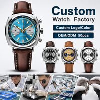 Montre à quartz Migaga avec mouvement japonais, boîtier en acier inoxydable, résistante à l'eau 5ATM, montre de luxe tendance, OEM, marque privée, montre habillée pour homme