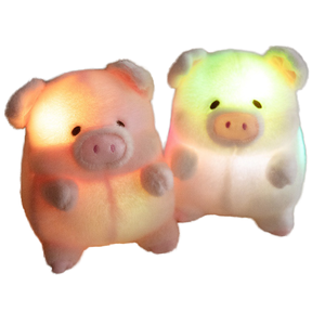 Nuovo Design: Peluche LED a Forma di Maialino, Bianco e Rosa, Cuscino Imbottito, Regalo per Bambini, Vendita all'Ingrosso - Product Image 1