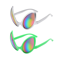 Lunettes de soleil Rave Funny Alien pour adultes et enfants Lunettes de soleil brillantes pour Halloween Party Cosplay Eyewear Costume Photo Props