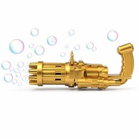 Pistolet à bulles électrique Gatling 8 trous haute performance avec lumières LED pour l'été – Jouet d'extérieur en promotion