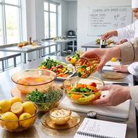 Bol en verre compatible micro-ondes, grande capacité, pour nouilles, soupe, fruits, salade, usage domestique et professionnel, vente en gros, logo personnalisé