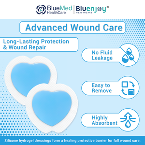 Pansement médical à faible sensibilité Bluenjoy en hydrogel de silicone, classe II, certifié CE, pour soins des plaies post-opératoires et incisions - Product Image 4