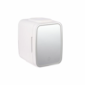 Mini frigo portatile, Mini frigo a corrente continua e a corrente alternata con specchio a LED per conservare alimenti, bevande e <span class=keywords><strong>cosmetici</strong></span> - Product Image 1