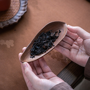 Walnut wood <b>tea</b> scoop, practical <b>tea</b> tray, <b>tea</b> spoon, and <b>tea</b> clip <b>set</b> for <b>tea</b> rooms, Chinese retro <b>tea</b> ceremony six-gentleman - Product Image 3