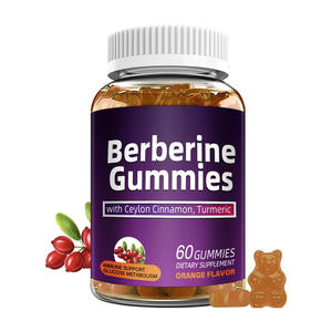 Gomitas de Berberina OEM, Berberina HCL, Antioxidante, Suplemento de Alta Potencia <span class=keywords><strong>para</strong></span> <span class=keywords><strong>el</strong></span> Bienestar Intestinal con <span class=keywords><strong>Canela</strong></span> de Ceilán y Cúrcuma - Product Image 1