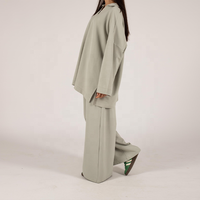 Design décontracté mousseline de soie lin coton femmes musulman modeste ensembles élégants ensembles de haute qualité pleine longueur vêtements personnalisés