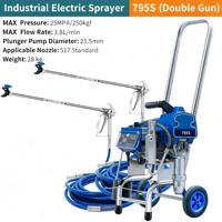 Nouveau pulvérisateur de peinture sans air portable sur chariot, pulvérisateur de peinture au latex avec pistolet et tuyau pour la décoration de bâtiments