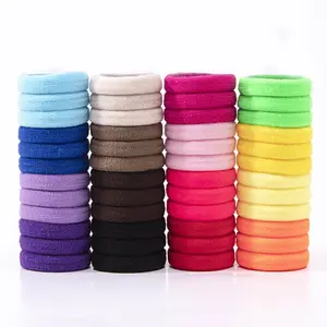 Elastic Hair Ties Seamless Hair Band Ponytail Holder No Crease Damage Elastic Cotton Bands For Women's Thick Hair Accessories