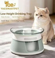 Fontaine à eau automatique intelligente pour chats, verre de qualité alimentaire écologique, séparation des eaux usées, stérilisation UVC, radar 360°
