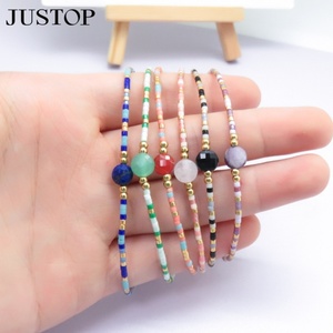 Wholesale Trendy Colorful Miyuki Beads Natural Stone Rope Handmade Ball <b>Charms</b> Women's Environmental Friendly <b>Bracelet</b> - Product Image 5