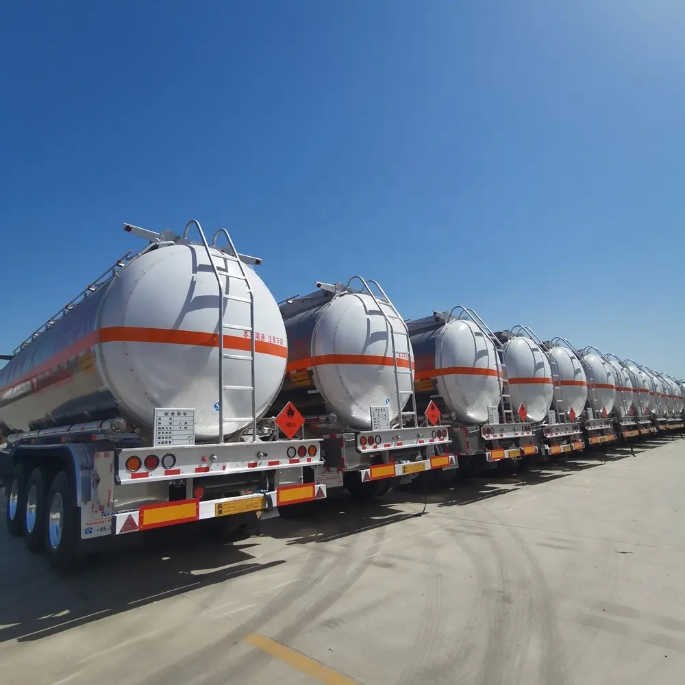 Used New Diesel Gasoline Fuel Oil Truck Semi Trailer Aluminum Fuel Tanker Tank Trailer For Sale