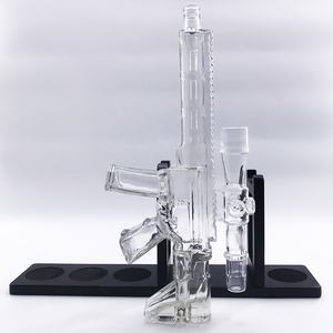 Dispensador de licor con Base de madera <span class=keywords><strong>Ak</strong></span> 47, pistola decantadora de whisky, juego de regalo - Product Image 5