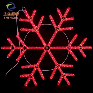 Bán Buôn Phổ Biến Giáng Sinh Lễ Hội Đường Phố Đám Cưới Treo 2D <span class=keywords><strong>LED</strong></span> Motif Ánh Sáng Sao Bông Tuyết Chuông IP65 Không Thấm Nước RGB Màu Sắc - Product Image 1