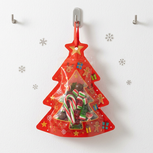 Christmas Series Customized Candy <b>Bag</b> Special Shape Stand Pouch <b>Clear</b> Window Resealable Zipper Food Grade Packaging Low MOQ OEM - Product Image 1