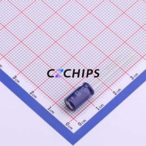 Condensador Electrolítico de Aluminio de Montaje Pasante ECA1CM221 (THT), D6.3xL11.2mm 220uF 20% 16V 6.3mm - Product Image 2