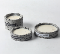 Bougeoirs en béton au design marbré, pots à bougies pour la décoration de la maison, pour la fabrication de bougies
