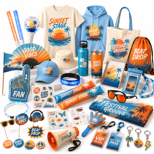 Wholesale Event Cheer Items Set With Inflatable Sticks Foam Hand Flag Hand Fan For Concert Festival Promotion Gift Item - Product Image 1