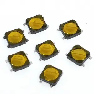 China Wholesale Push Button Membrane Switch Yellow 4Pin Tactile Tact Switch