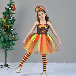 Nouvelle Robe Tutu de Thanksgiving pour Filles HP 2026, sans Manches, avec Bandeau, pour Fêtes et Festivals Turcs, Vêtements pour Enfants - Product Image 5