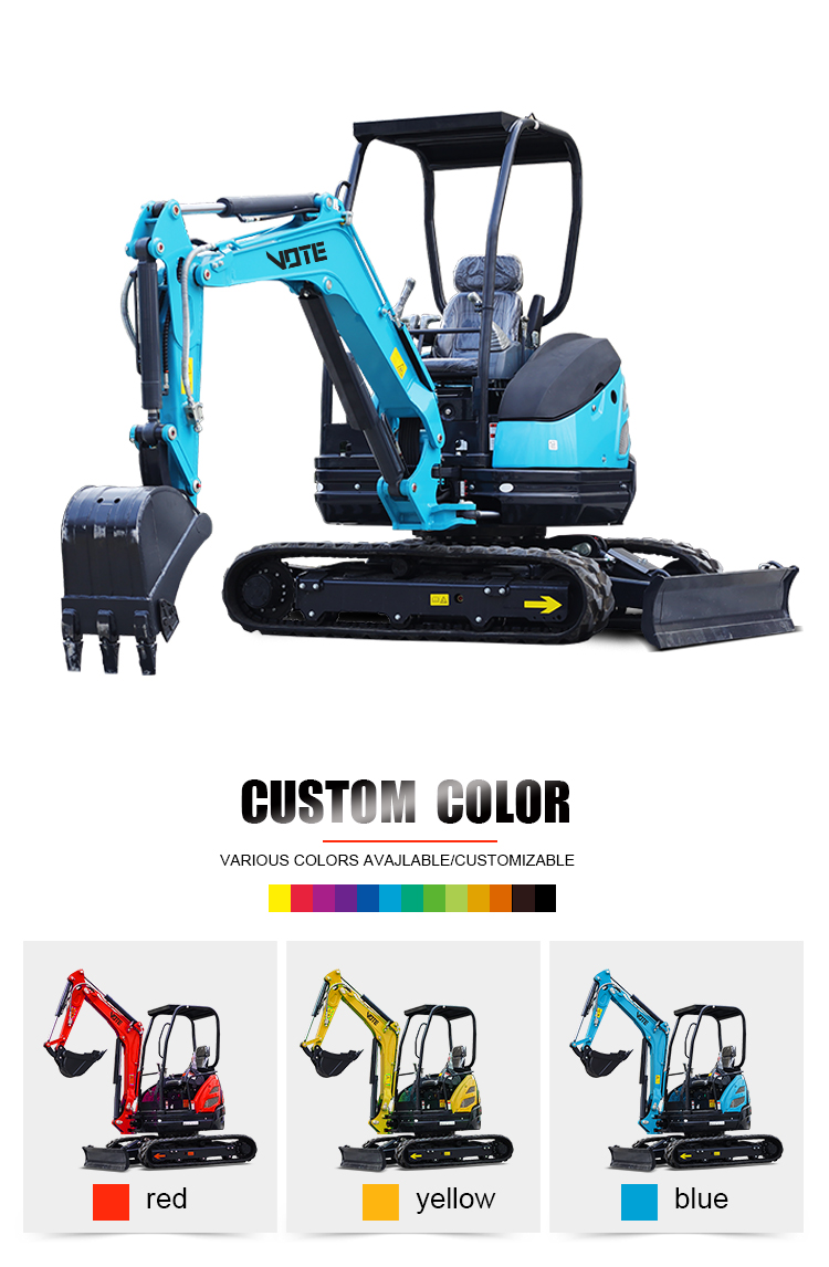 Hydraulic 2.8 ton crawler mini excavator mini digger EPA parts constitute high efficiency excavator price Romania